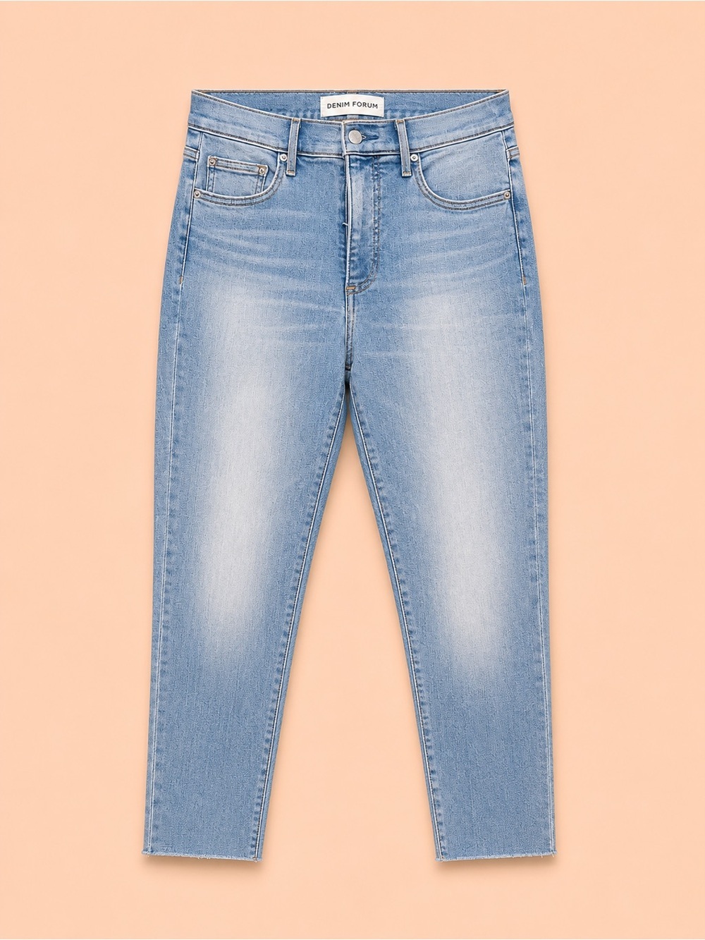 DENIM FORUM NICO MID RISE SKINNY CROP JEANS